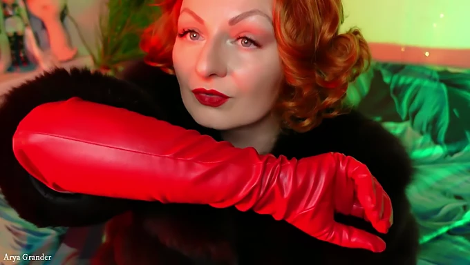 Experience the thrill of gloves: A sensual ASMR journey with a stunning MILF