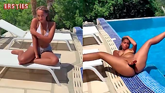 Naomi Se Fait Plaisir En Solo Au Bord De La Piscine Avec Ses Gros Seins Naturels Et Se Fait Baiser Vaginalement.