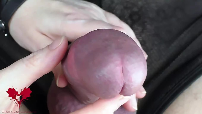 Lilith's intense handjob session with a horny big cock