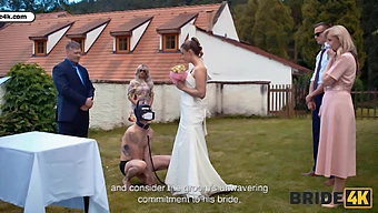 Public Romance With A Beautiful Bride In A Countryside Setting